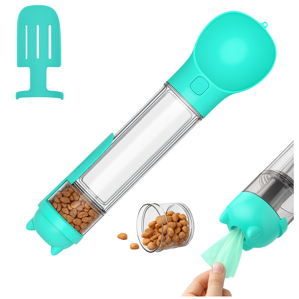3-in-1 Portable Pet Water Bottle — Hydrate, Feed & Clean on the Go