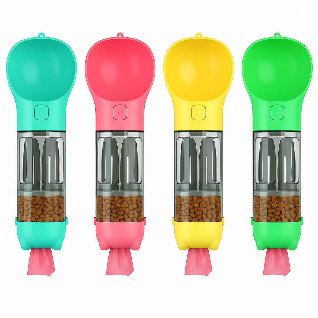 3-in-1 Portable Pet Water Bottle — Hydrate, Feed & Clean on the Go
